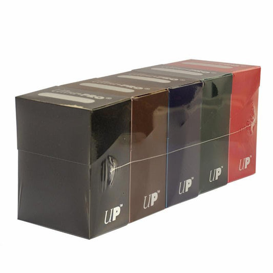 Deck Box Bundle - 5 Colors (Blue, Green Black, Red and Brown) - Ultra Pro Deck Boxes